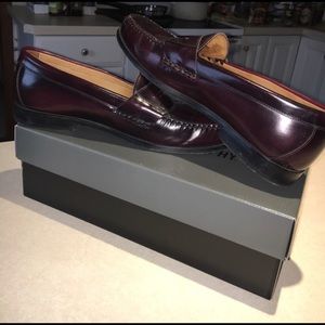 Burgundy Johnston & Murphy Penny Loafer